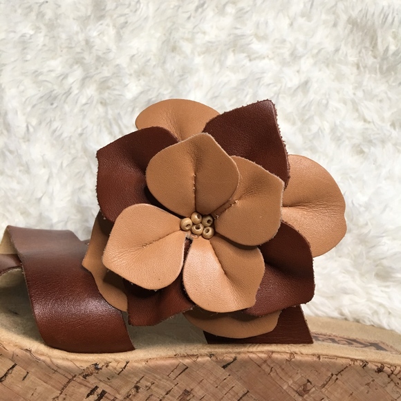 Korks Kork-Eaze SZ 10 Sandals Flower Clogs Wedges - Picture 2 of 4